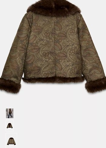 Kahverengi Kürk Detaylı Süet Midi Ceket - Görsel 6