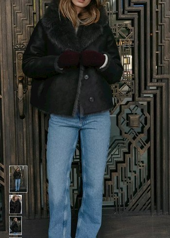 Gri Kadın Suni Kürk Ceket - Görsel 13