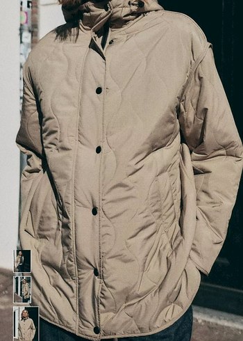 Bej Rahat Kesim Kadın Ceket - Görsel 5