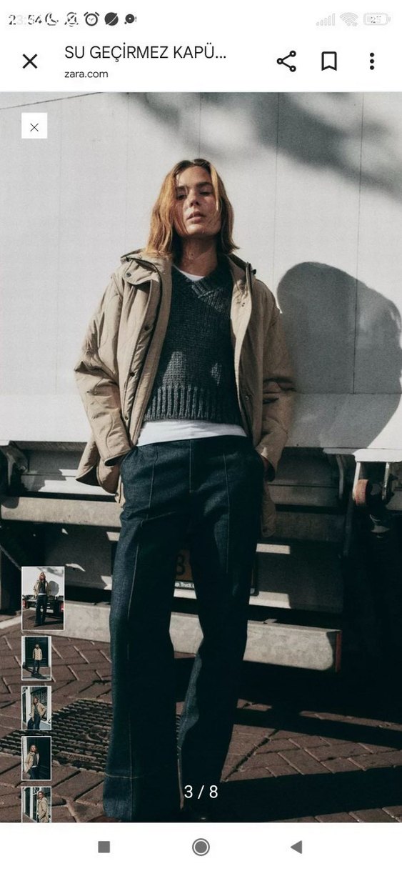 Bej Rahat Kesim Kadın Ceket - Görsel 3