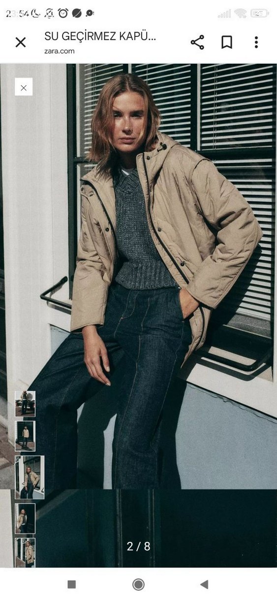 Bej Rahat Kesim Kadın Ceket - Görsel 2