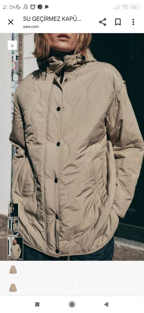 Bej Rahat Kesim Kadın Ceket - Görsel 5