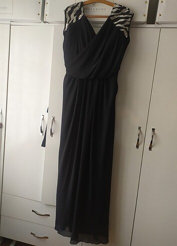 Spazio Abiye elbise siyah 