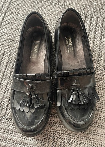 Siyah Parlak Deri Püsküllü  Loafer - Görsel 2