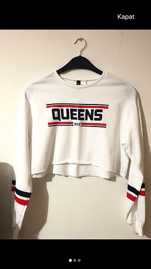 beyaz kısa sweatshirt 