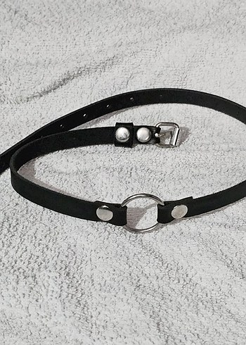siyah deri boyunluk tasma choker