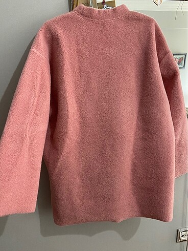 m Beden Oversize Pembe Kaşe Sweat