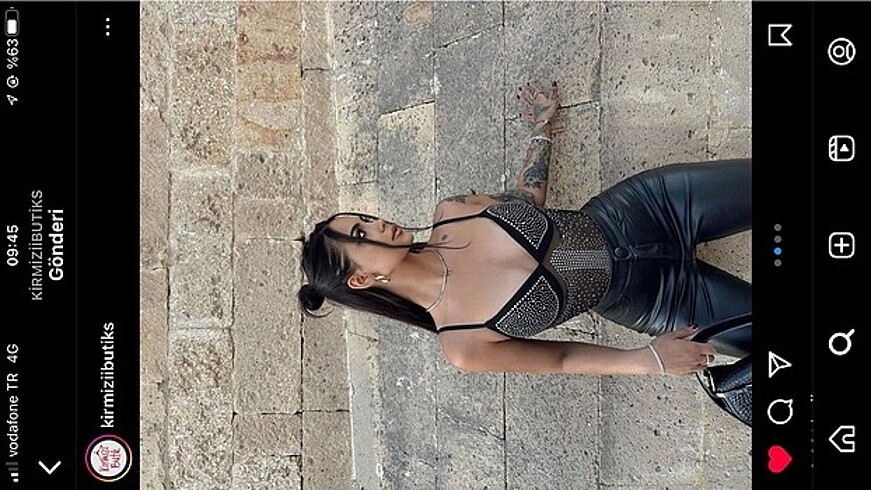 Diğer Tül taşlı body