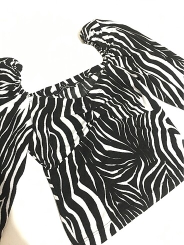 Zebra desenli bluz - Görsel 3