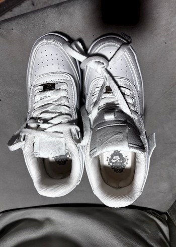 Beyaz Bağcıklı Kadın Spor Ayakkabı - Görsel 5