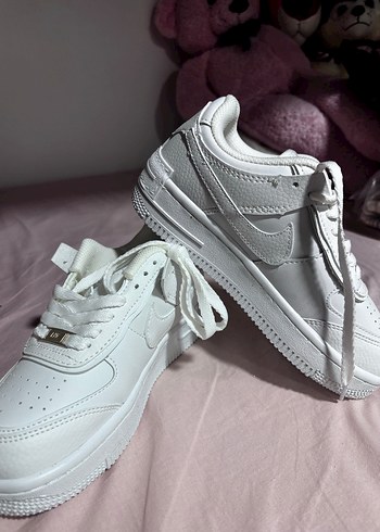 Beyaz Bağcıklı Kadın Spor Ayakkabı - Görsel 3
