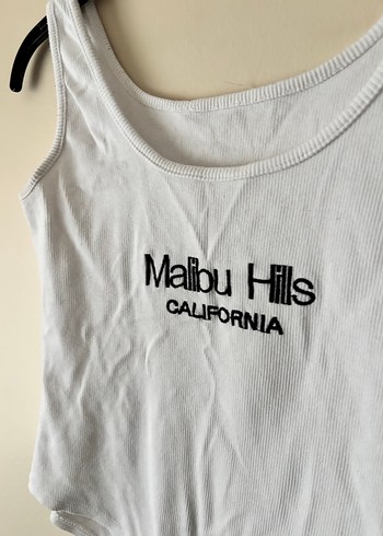 Beyaz Baskılı İnce Askılı Body - Görsel 2