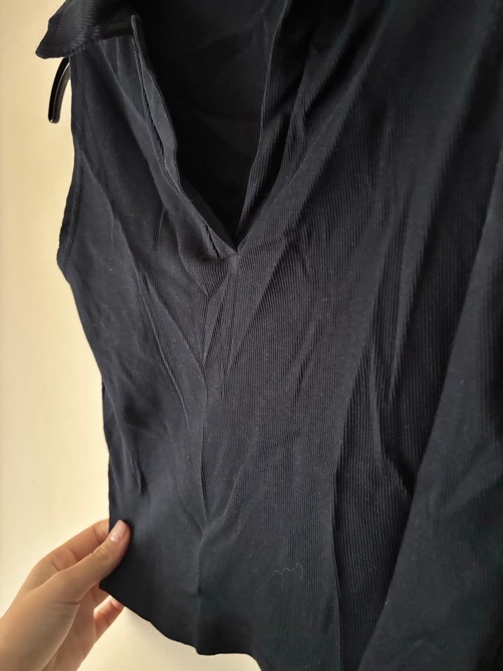 Lacivert Kolsuz Kısa Keten - Görsel 2