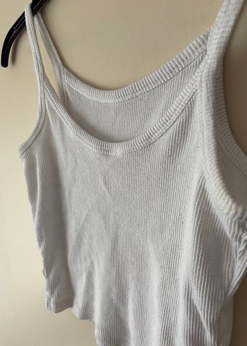 Beyaz Kolsuz Mini Kadın Atlet - Görsel 2