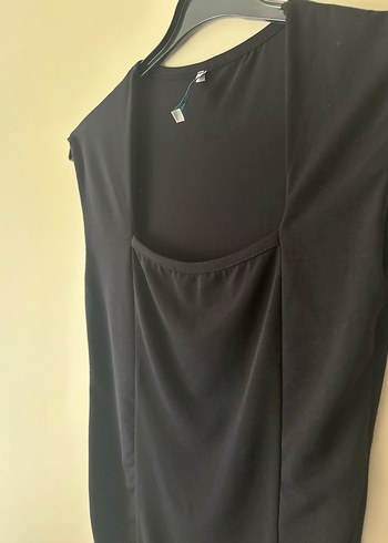 Siyah çıtçıtlı Kolsuz Body - Görsel 2