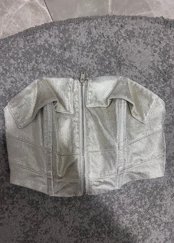 Nocturne Straplez Mini Bustiyer eskitme desenli