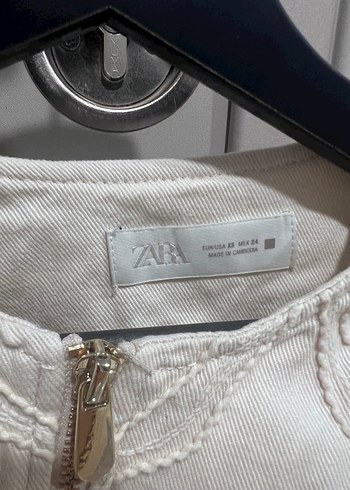 xs Beden Beyaz Keten Kadın Bomber Ceket