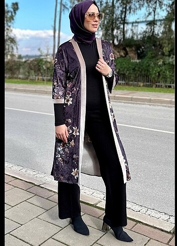 Kadife sabahlik kaftan