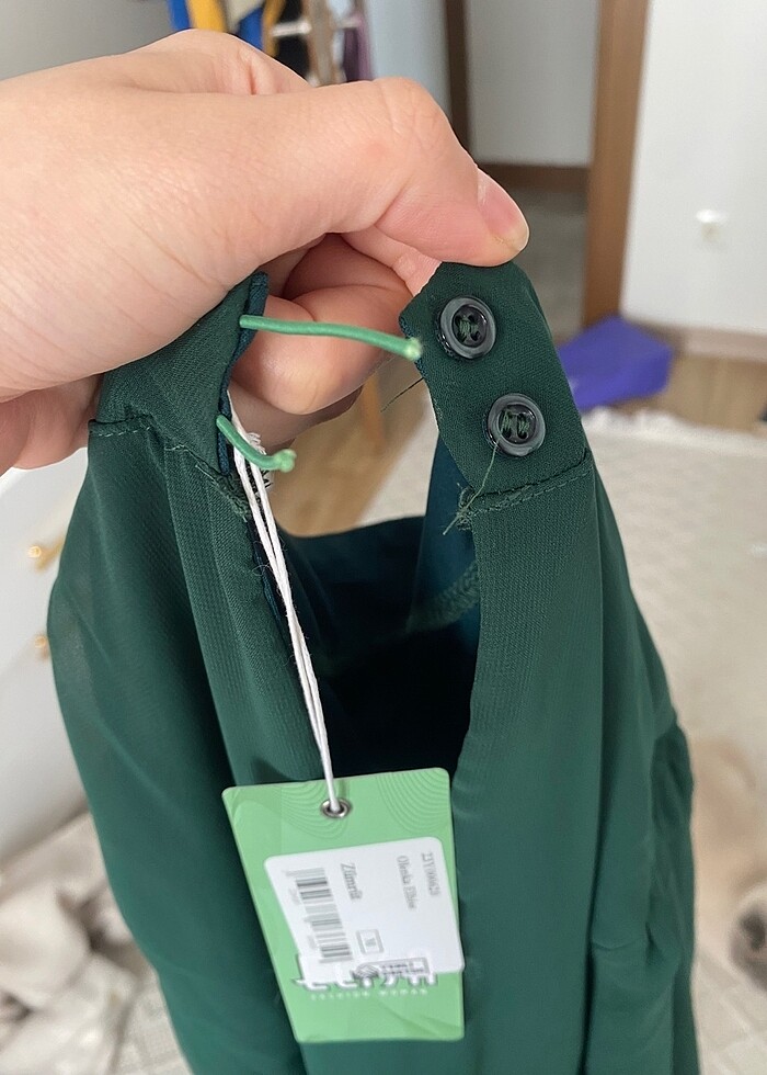 Yeşil abiye elbise - Görsel 5