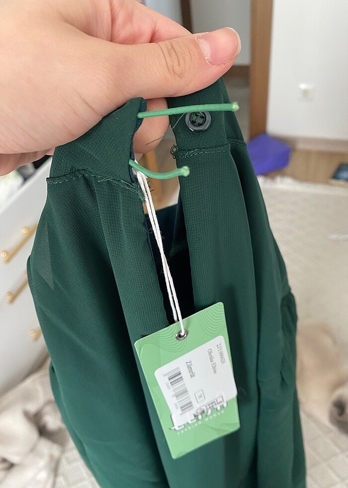 Yeşil abiye elbise - Görsel 4