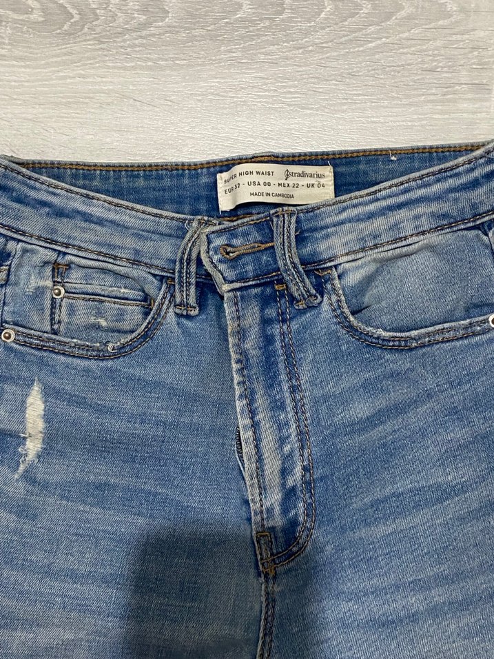 Kadın Mavi Denim Midi Boy Kot Pantolon - Görsel 3