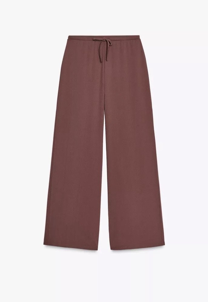 Kadın Kahverengi Rahat Kesim Kumaş Pantolon - Görsel 2