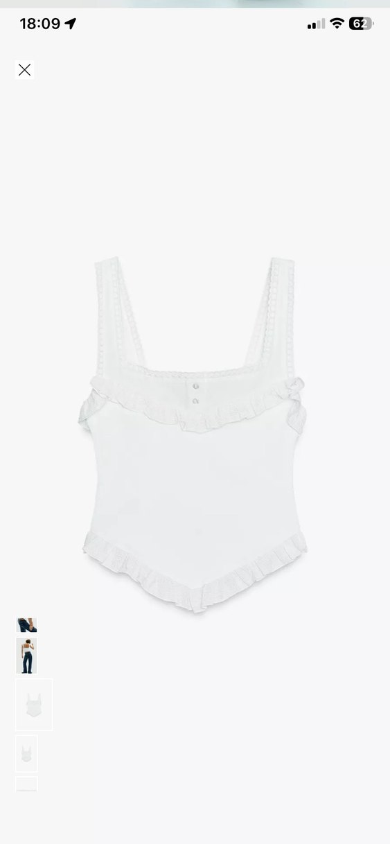 Beyaz Fırfırlı Kadın Büstiyer - Görsel 2