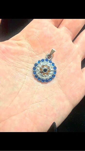 Zirkon taşlı gümüş kaplama kolye ucu - Görsel 2