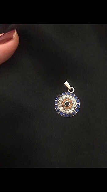 Zirkon taşlı gümüş kaplama kolye ucu - Görsel 3