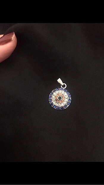 Zirkon taşlı gümüş kaplama kolye ucu - Görsel 4