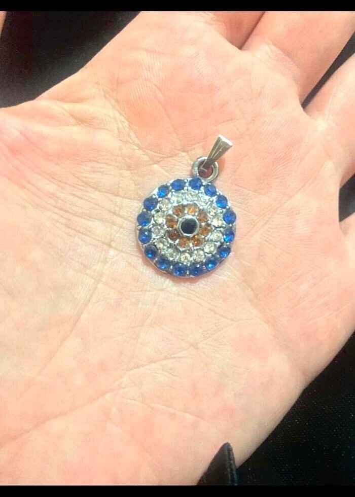 Zirkon taşlı gümüş kaplama kolye ucu - Görsel 2