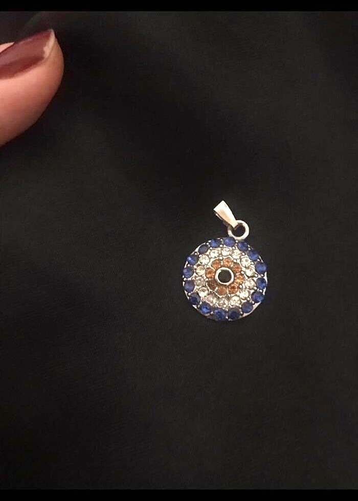 Zirkon taşlı gümüş kaplama kolye ucu - Görsel 3