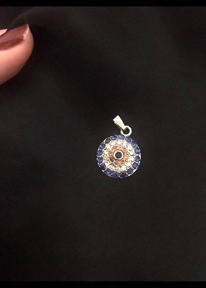 Zirkon taşlı gümüş kaplama kolye ucu - Görsel 4