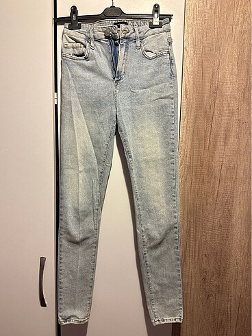 s Beden Mavi yüksek bel skinny jean