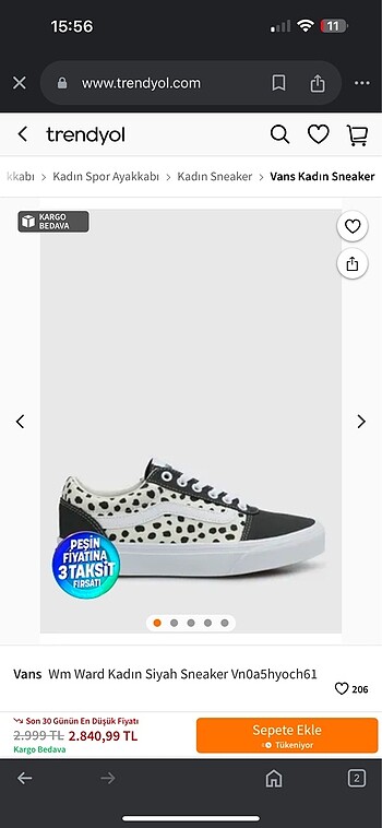 Vans Vans siyah sneaker
