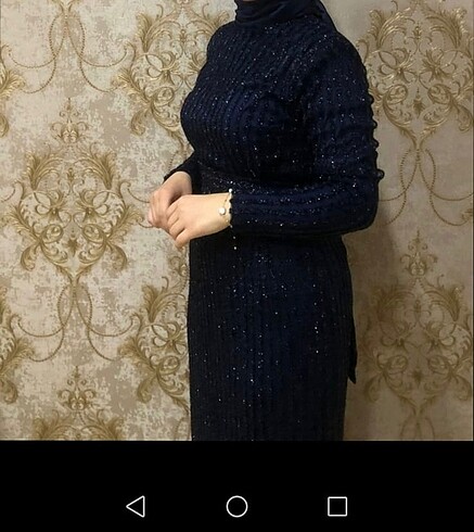 Lacivert abiye elbise