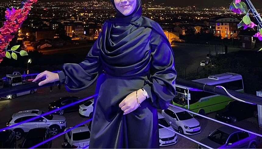 38 Beden Siyah abiye elbise