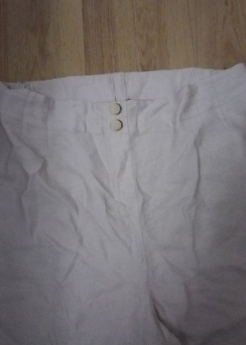 44 Beden Kadın krem Salaş Pantolon