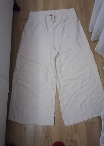 LC Waikiki Kadın krem Salaş Pantolon
