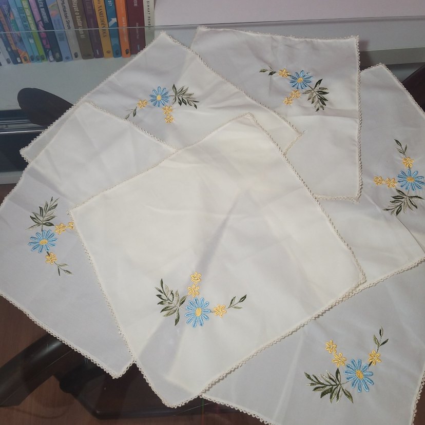 Nakışlı Ekru Renk Kokteyl Peçete - Görsel 3