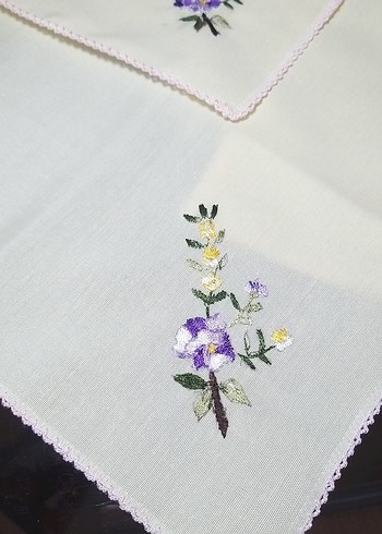 Nakışlı Krem Pastel Kokteyl Peçete - Görsel 5