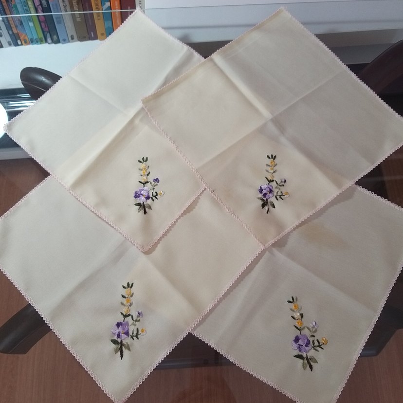 Nakışlı Krem Pastel Kokteyl Peçete - Görsel 2