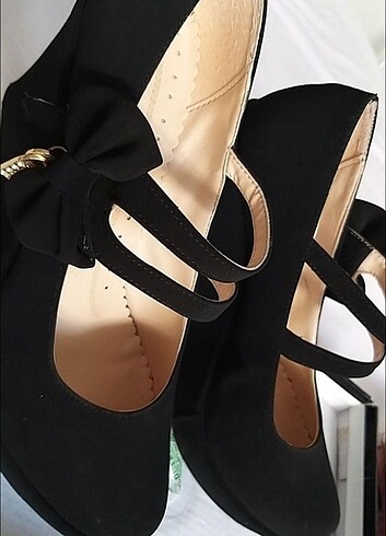 Siyah 37 numara Arma Life Dolgu Topuklu - Görsel 4