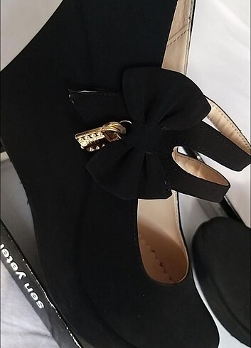 Siyah 37 numara Arma Life Dolgu Topuklu - Görsel 5