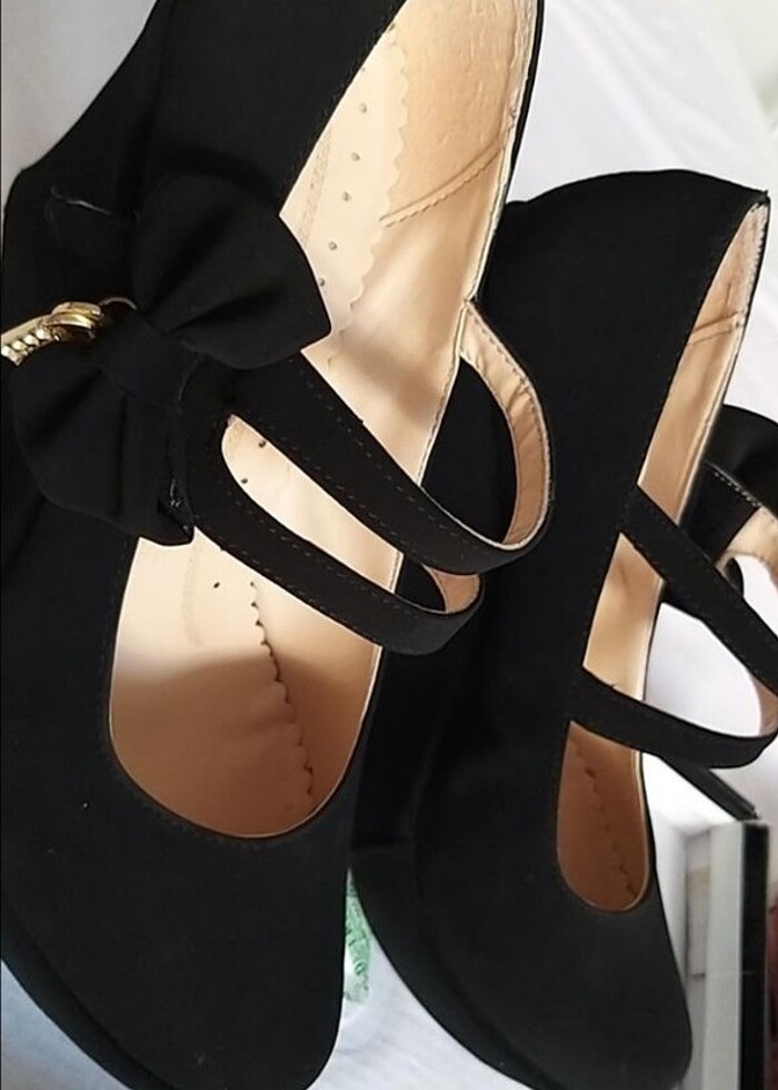 Siyah 37 numara Arma Life Dolgu Topuklu - Görsel 4