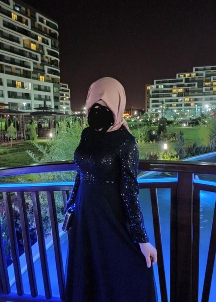 Siyah M / 38 Abiye / Gece Elbisesi - Görsel 3