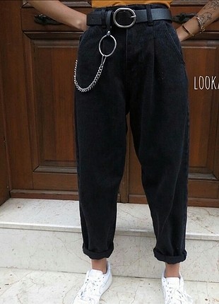 siyah Mom Jean 