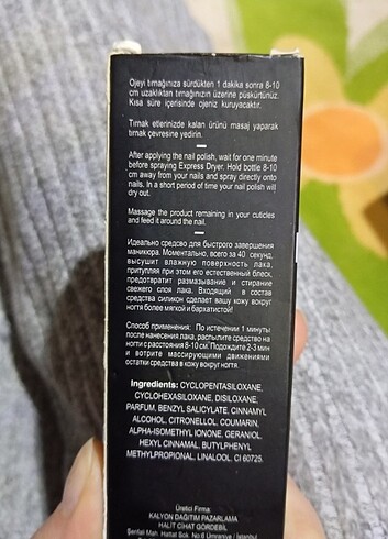 Kalyon oje kurutucu sprey