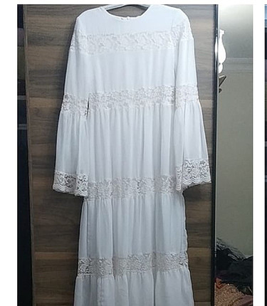 Beyaz tül elbise