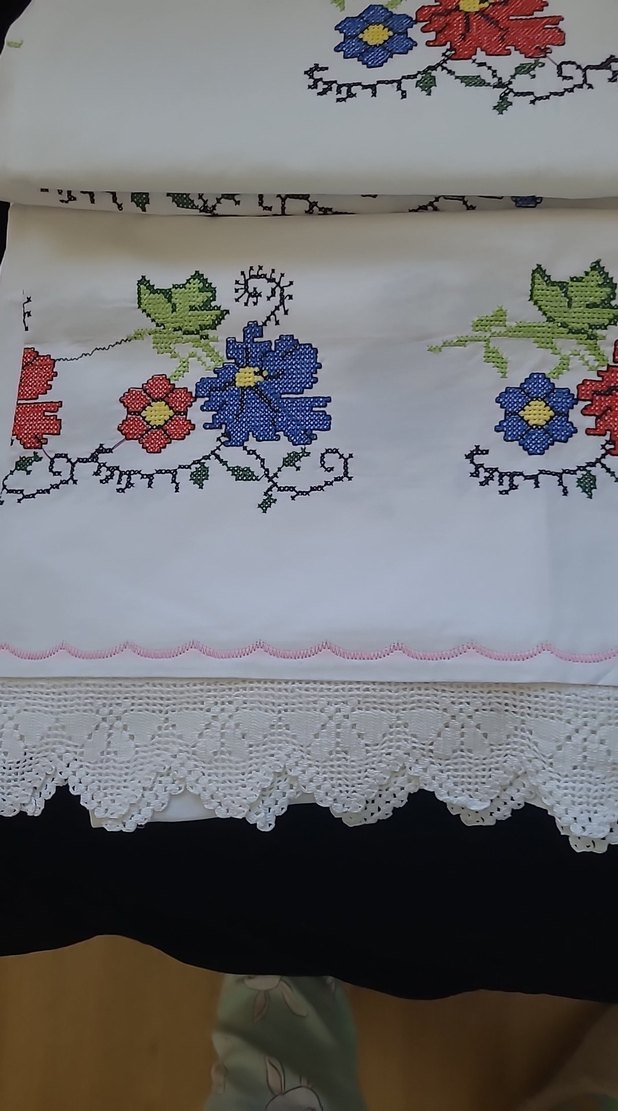 Kanaviçe Renkli yatak takımı Takımı - Görsel 3